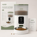 Distributeur Automatique de Croquettes pour Chat JOFER – Programmable, Contrôle des Portions, Bol Inox, 3L VERT