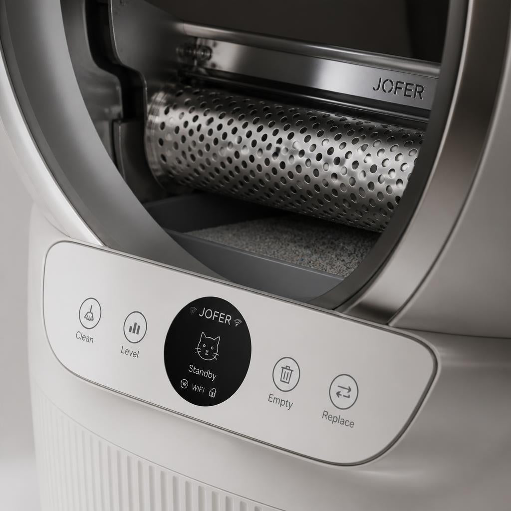 Robot Litière Automatique pour Chat JOFER – Autonettoyante, Capteur de Présence, Fond Silencieux, Grande Capacité
