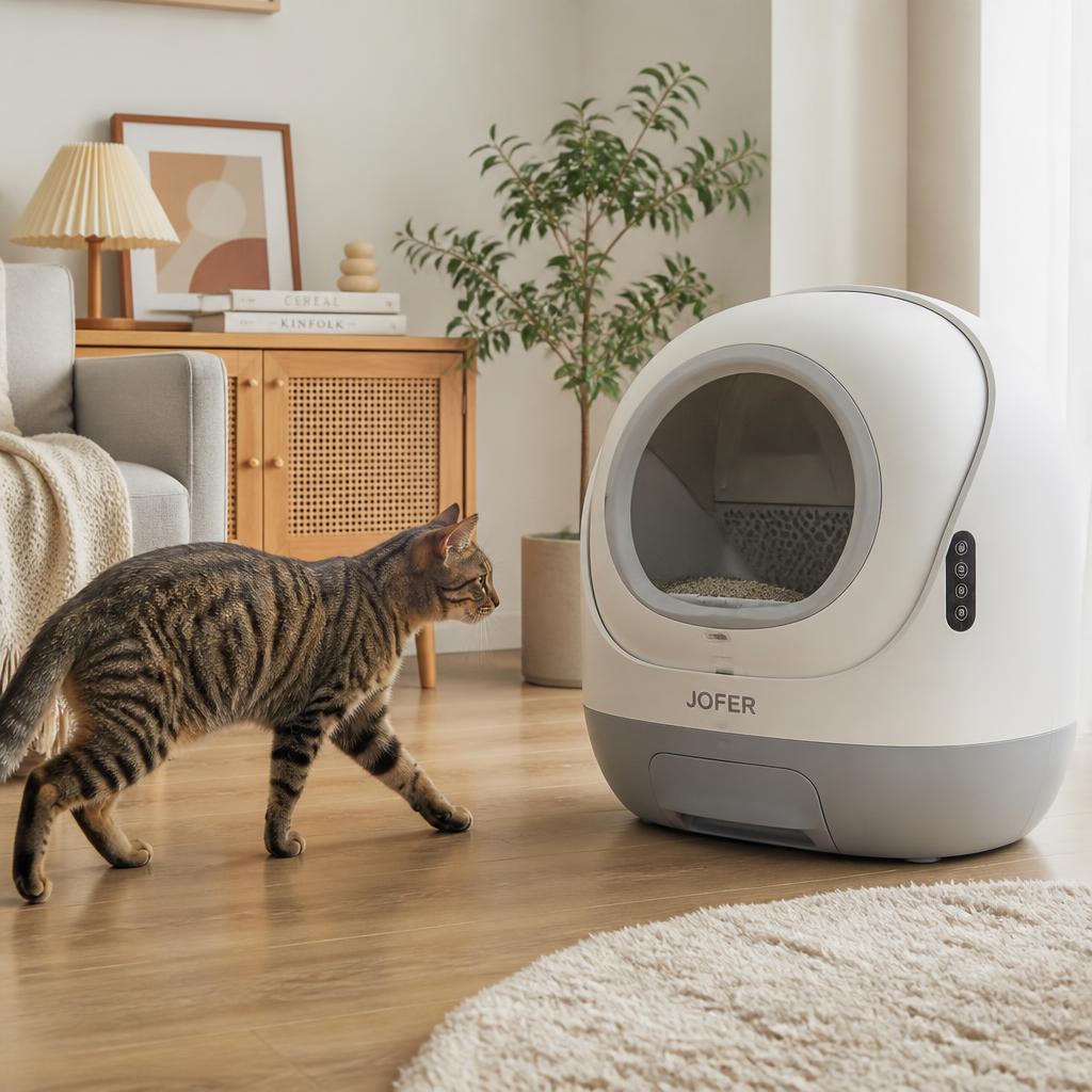 Robot Litière Automatique pour Chat JOFER – Autonettoyante, Capteur de Présence, Fond Silencieux, Grande Capacité